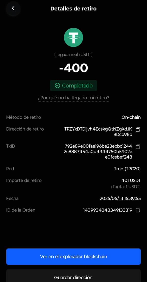 Retiro 05 / 2025